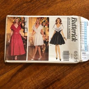 Butterick Jessica Howard 6531 Shawl Collar formal gown sewing pattern